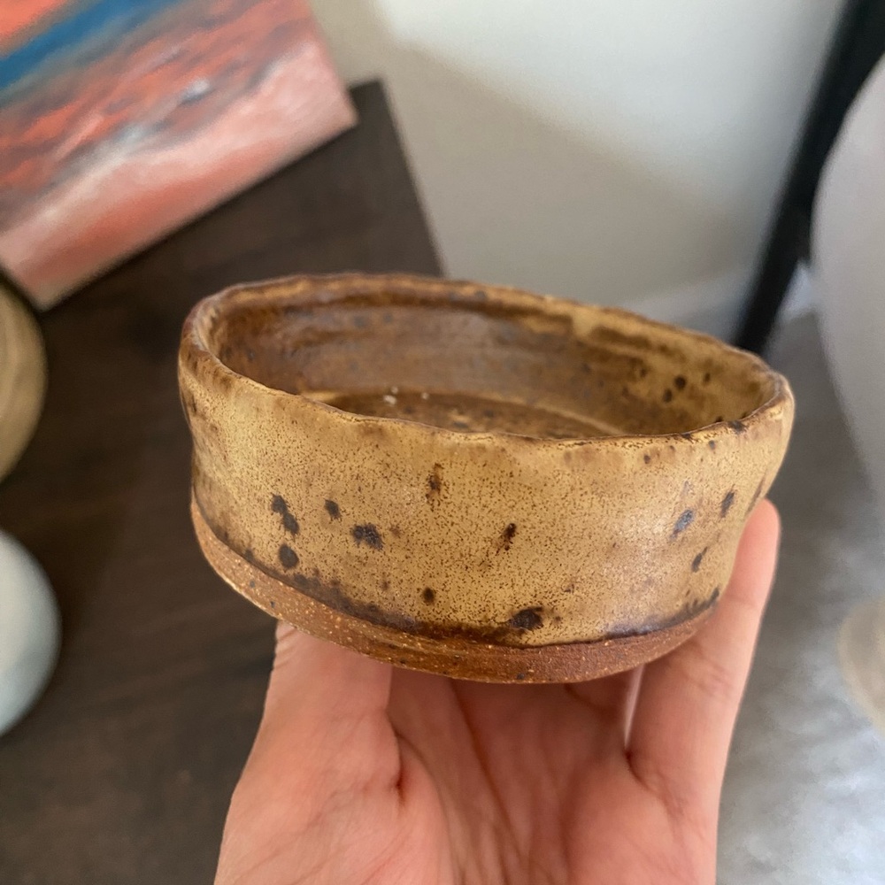 Handmade pottery ashtray